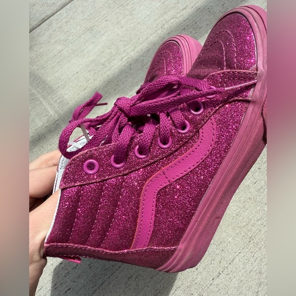 Vans Pink High-Top Sneakers with Glitter Finish - Picture 7 of 8